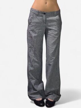 Women's Wide-Leg Gray pants - Classic Casual Fit